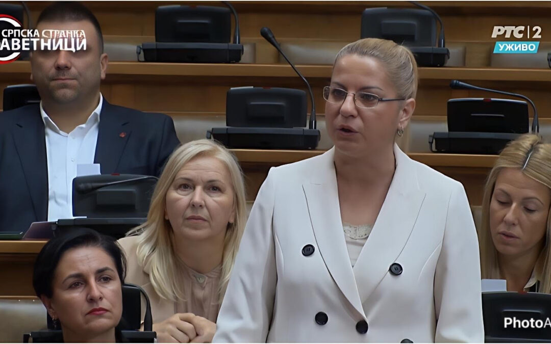 (ВИДЕО)Не можете да нам забраните да у Скупштини говоримо о ситуацији на Косову! – Драгана Миљанић